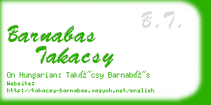 barnabas takacsy business card